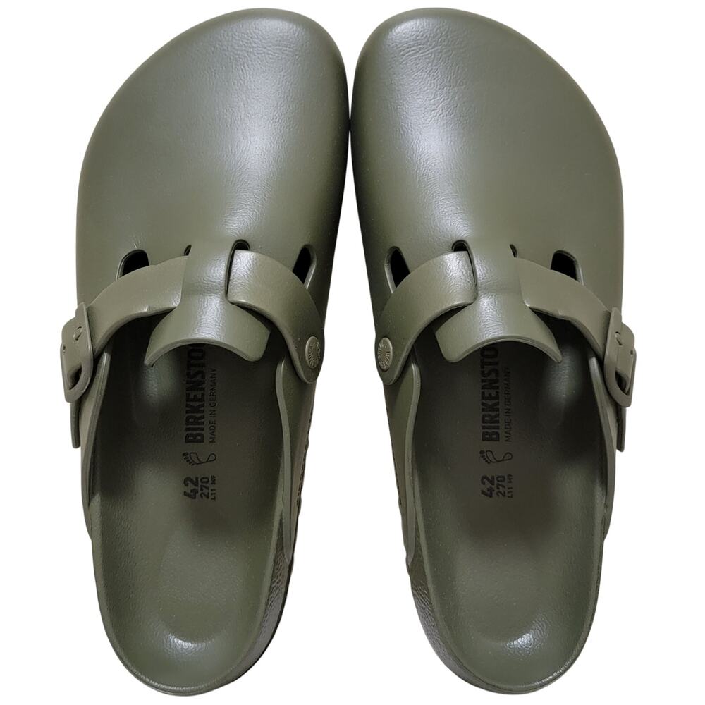 Birkenstock Men Boston EVA Slip On Comfort Clogs Size US 9 Khaki Green - Picture 4 of 6